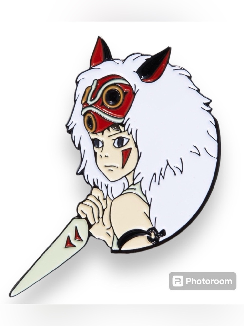 Studio Ghibli Princess Mononoke San with Dagger Enamel Pin